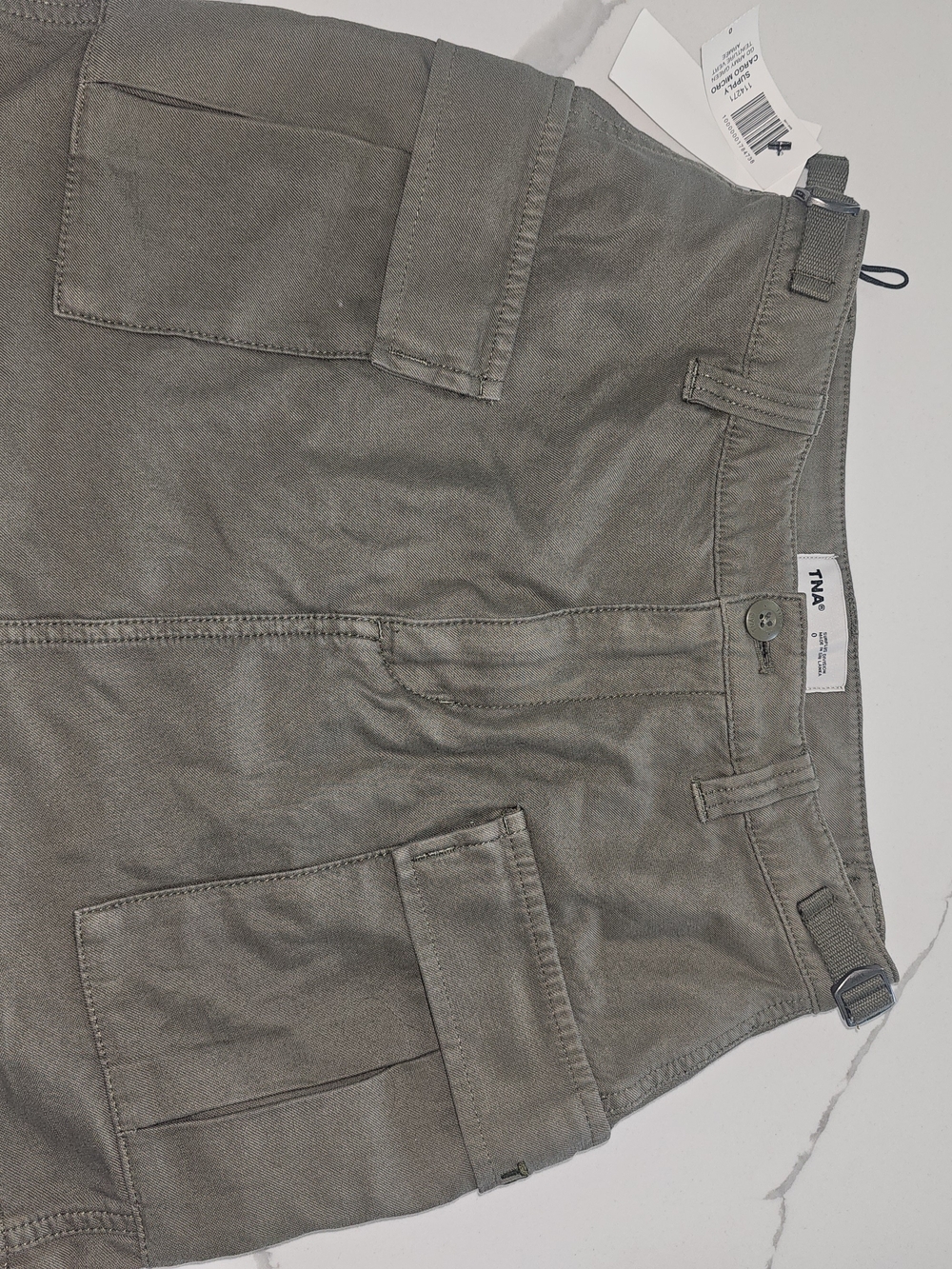 Aritzia TNA Olive Utility Cargo Skirt